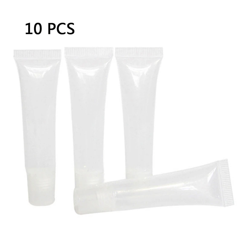 Оптовая продажа мини прозрачный блеск бальзам для губ контейнер мягкие тюбики