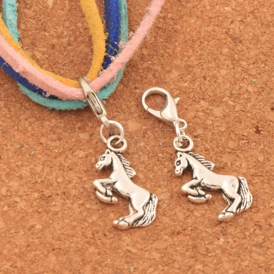 

Jumping Horse Clasp European Lobster Trigger Clip On Charm Beads 15x34mm 100PCS Zinc Alloy C053