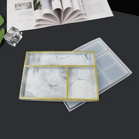 2022 new diy retro storage tray mold rectangle makeup organizer tray jewelry plate display resin molds for jewelry home decor