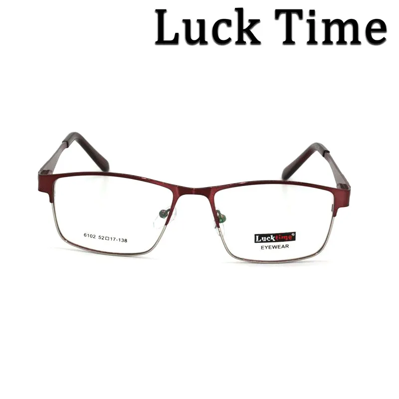 

2021 LuckTime Fashion Metal Glasses Frame Men Square Eyewear New Male Classic Full Optical Prescription Eyeglasses Frames #6102