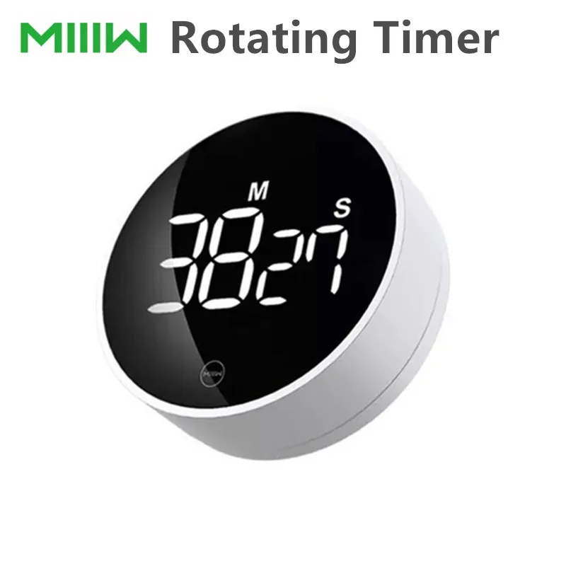 Xiaomi Miiiw rotating timer brightness adjustable magnetic LED digital display portable simple kitchen cooking alarm clock | Электроника