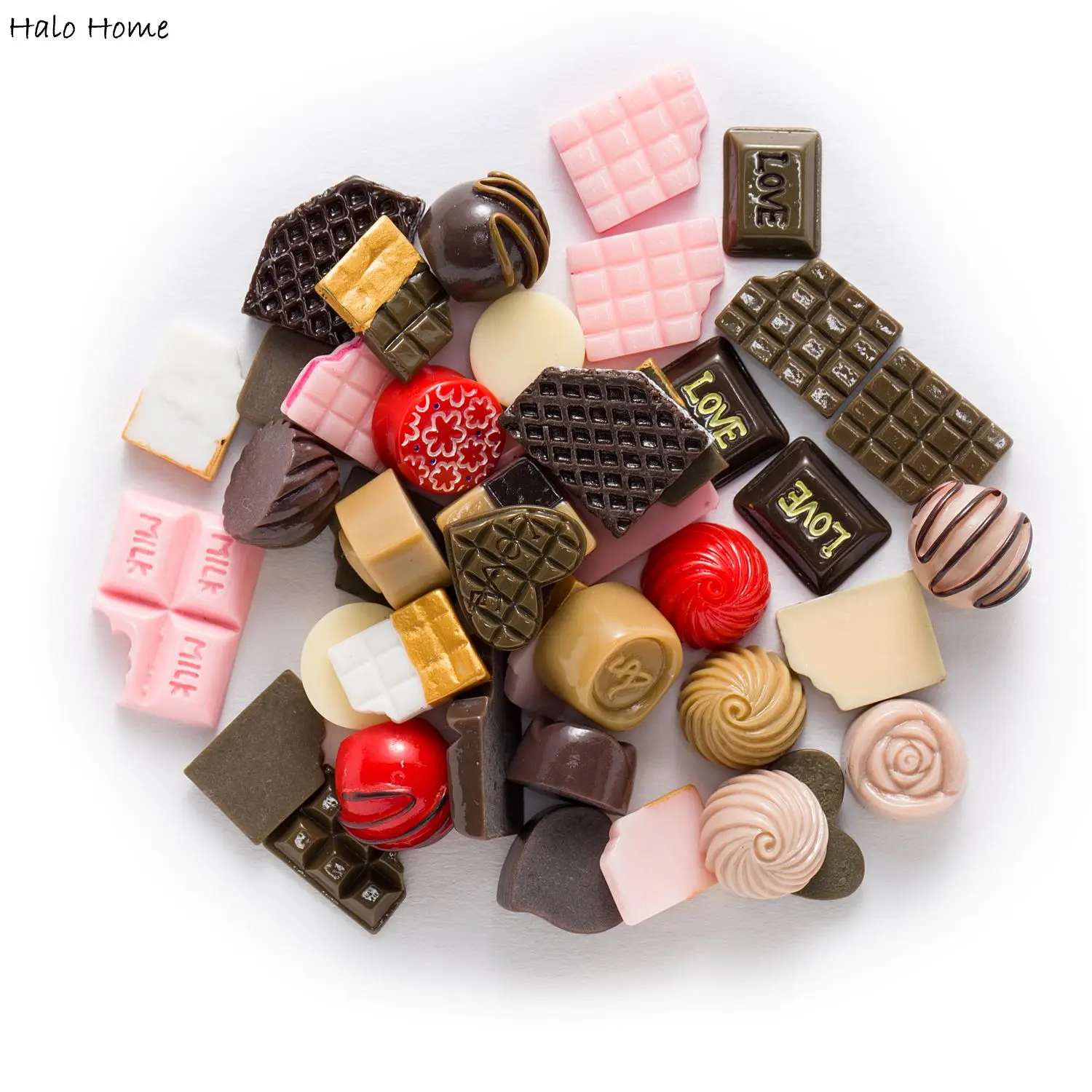 20 штук шоколадные конфеты полимерные Стразы плоские с оборота Кнопка кабошон