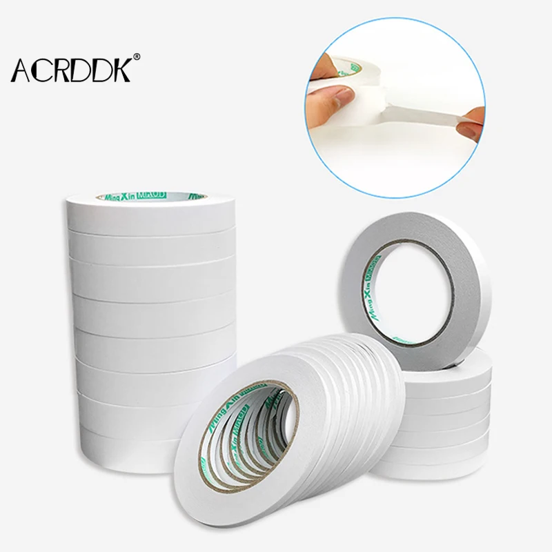 

Double Sided Tape Thin Type Easy to Tear Strong Stickiness Adhesive Sticky Tapes for Crafts Letters Shelves Drawers FL