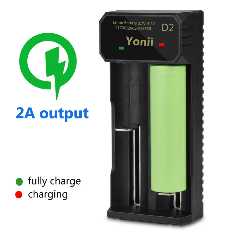 YONII батарея зарядное устройство для 18650 светодиодный 14500 3 7 v литий 21700 26650 22650 batteria |