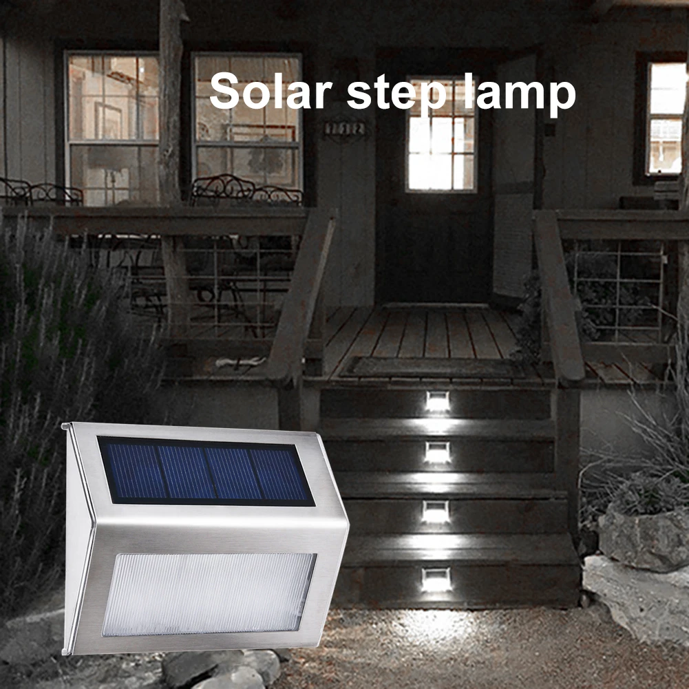

1pcs Solar White/Warm Wall Lights Outdoor Garden Corridor Stair Night Lamps Yard Park Street Landscape Lighting