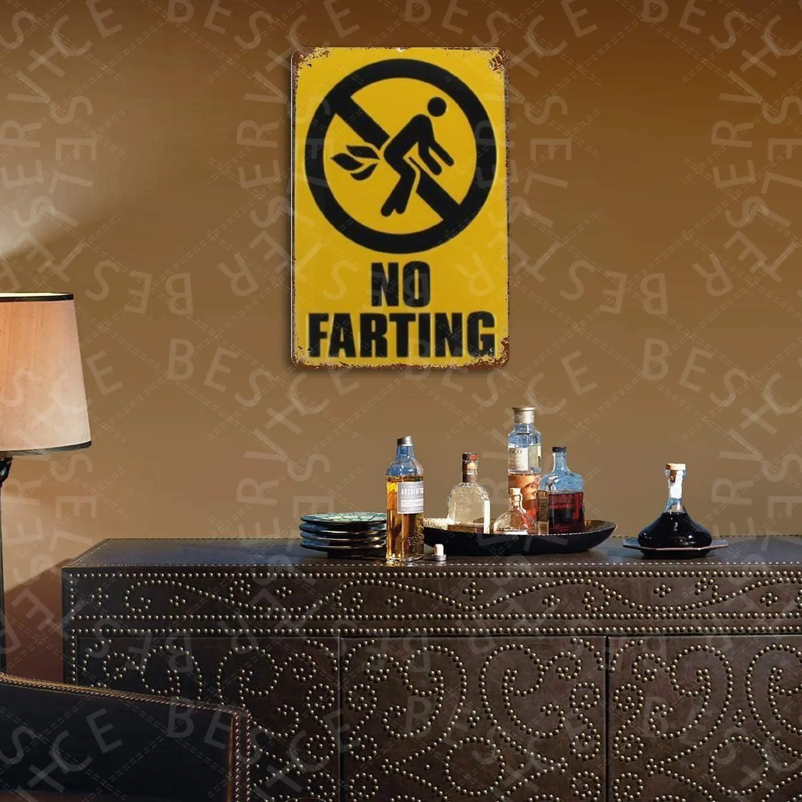 

No Farting Metal Sign Vintage Plaque Tin Sign Plate Wall Decor Bar Club Man Cave Art Painting Gift Custom