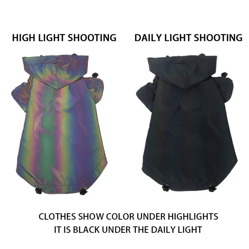 

Fashion Pet Dog Jacket Dog Clothes Reflective Hoodie Dog Coat Windbreaker Flashing Pets Clothes Size S-5XL