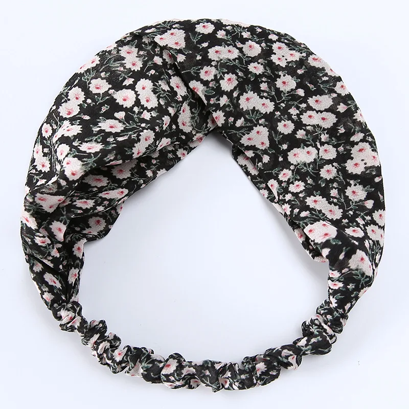 

Bohemian Women Girls Hair Bands Print Headbands Vintage Cross Turban Bandage Bandanas HairBands Hair Accessories Headwrap