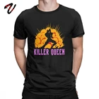 Футболка мужская хлопковая с коротким рукавом, аниме Необычные приключения Джоджо, Killer Queen, одежда в японском стиле