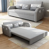 living room sofa bed furniture modern washable linen cotton solid wood frame natural latexsponge filler foldabe sofa bed