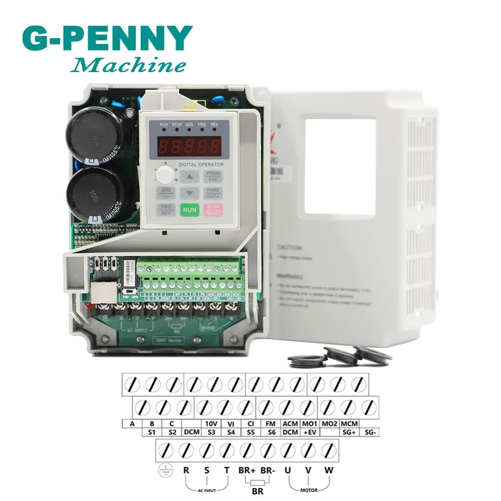 Драйвер частоты 220 В 380 1000 кВт VFD высокочастотный инвертор Гц вход 1HP/3HP выход 3HP CNC