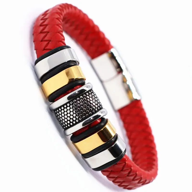LOOKER Handmade Genuine Leather Weaved Man Bracelets Casual/Sporty Cool Men Jewelry De Couro Pulseiras Masculinos | Украшения и