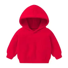 New Spring Autumn Children's Baby Boys Girls Clothes Cotton Hooded Sweatshirt Fashion Solid Kids Hoodies Pullover Tops Coat