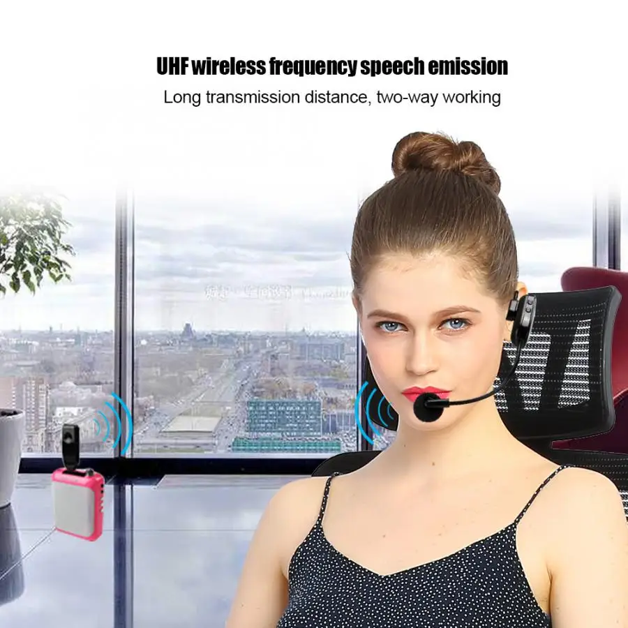 Усилитель микрофон Профессиональный головной износ УВЧ беспроводной для