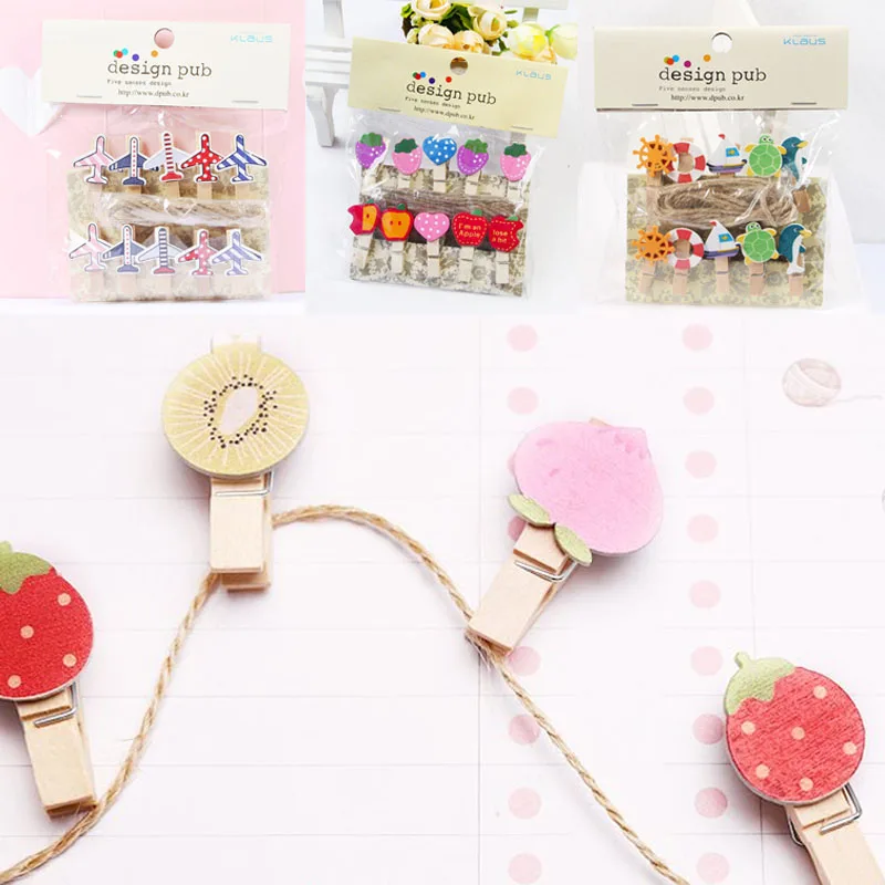 10 шт./партия Декоративные Деревянные прищепки для фотобумаги|Украшения своими