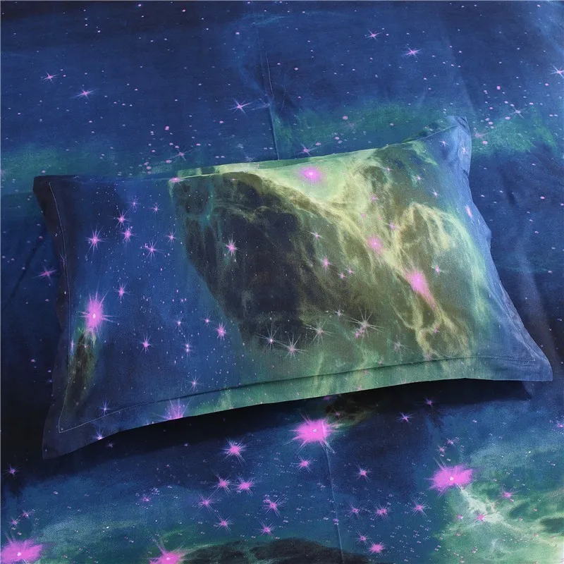 Solstice домашний текстиль 3D космическая Вселенная 4 шт постельные комплекты постельное белье пододеяльник простыня наволочка/Комплект постельного белья