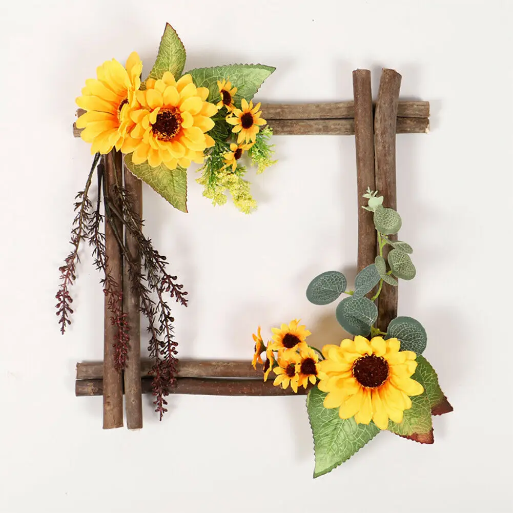 Деревянный искусственный подсолнух летний венок оставить дверной настенный