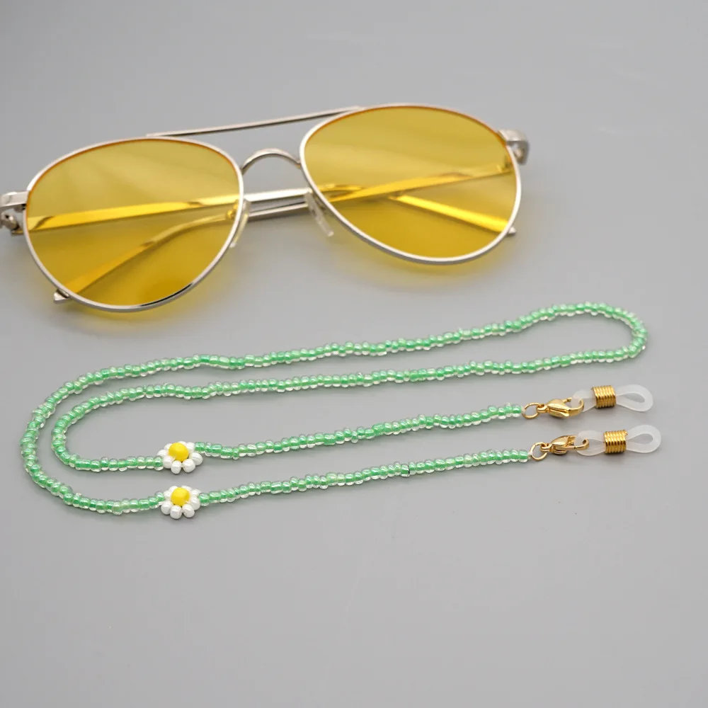 

design glass rice bead mask chain anti-lost glasses hanging chain lanyard cuelga mascarillas