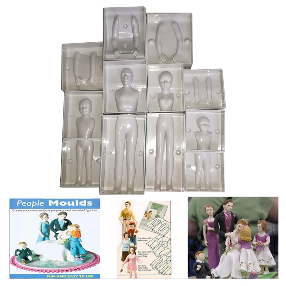 Ibaking 3D фигурки людей помадка торт фигура плесень семейный набор человеческого
