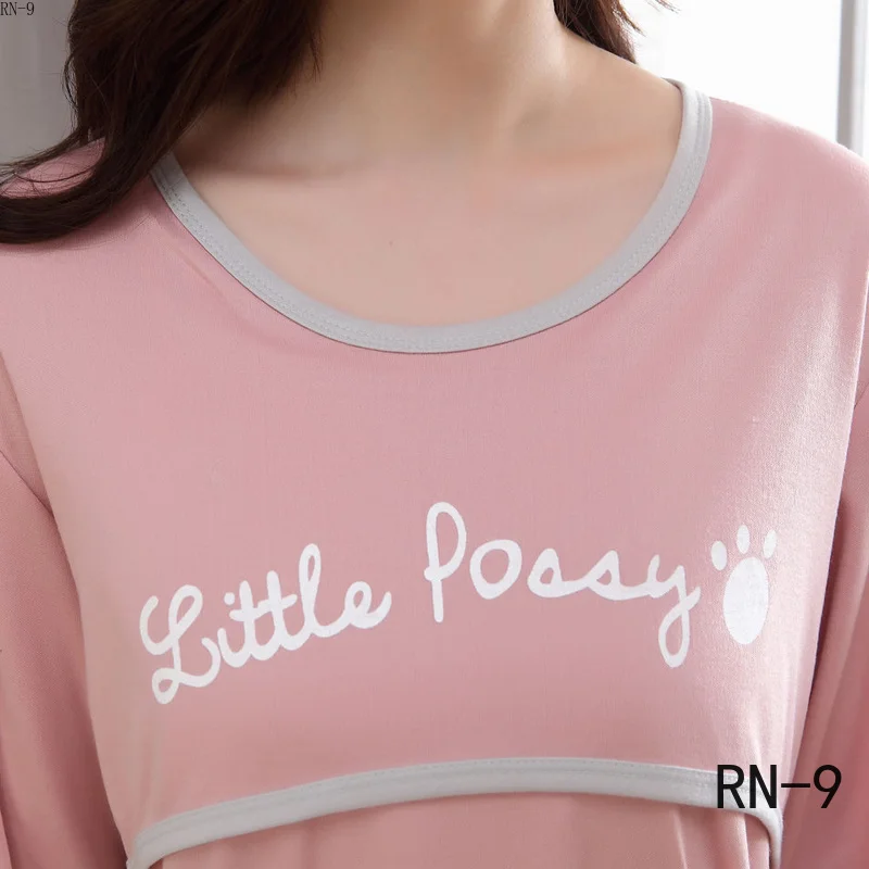 Весна 2020 комплект одежды для беременных женщин пижама кормящих ночная рубашка