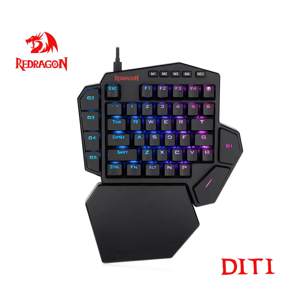 Механическая игровая клавиатура Redragon DITI RGB программируемая макро для одной руки