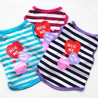 summer pet clothes dog cooling vest striped cotton vest letter printed dog costume chihuahua yorkshire t shirt para perro