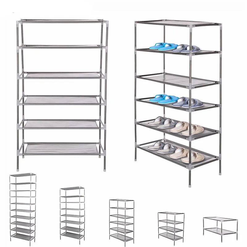 

Multi-layer Shoes Hanger Rack Organizer Household Cloth Storage Holder Home Dustproof Non-woven Stainless Steel Large Capacity