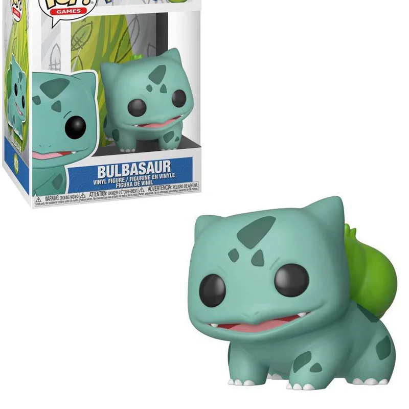 with retail box Funko Pop Cartoon Bulbasaur#453 Pika#353 виниловые фигурки игрушки куклы Коллекция японского аниме Покемоны Фигурки игрушки для детей - Цвет: with retail box