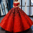 Черное Красное сексуальное свадебное платье с открытыми плечами 2021 винтажные высококачественные свадебные платья с жемчугом на заказ HM66842