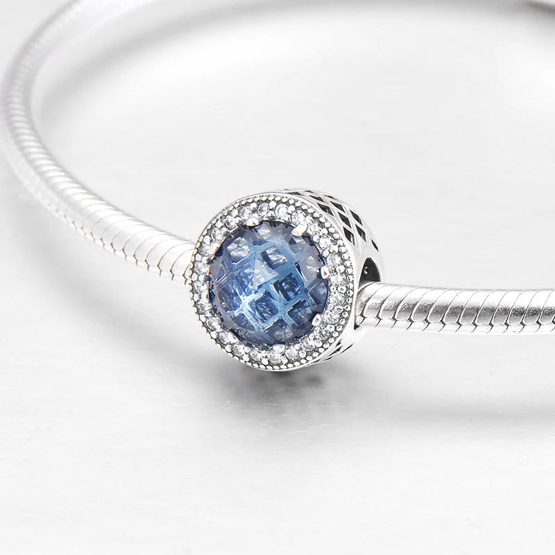 Круглые серебряные 925 пробы простые бусины-подвески в форме сердца океана сделай