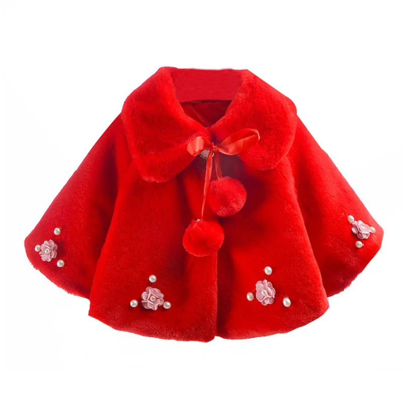 

Infant Baby Girls Coat 0-3T New Autumn Winter Warm Baby Girl Clothes Cute Coat Cloak Jacket Cute Kids Flower Pattern Outerwear