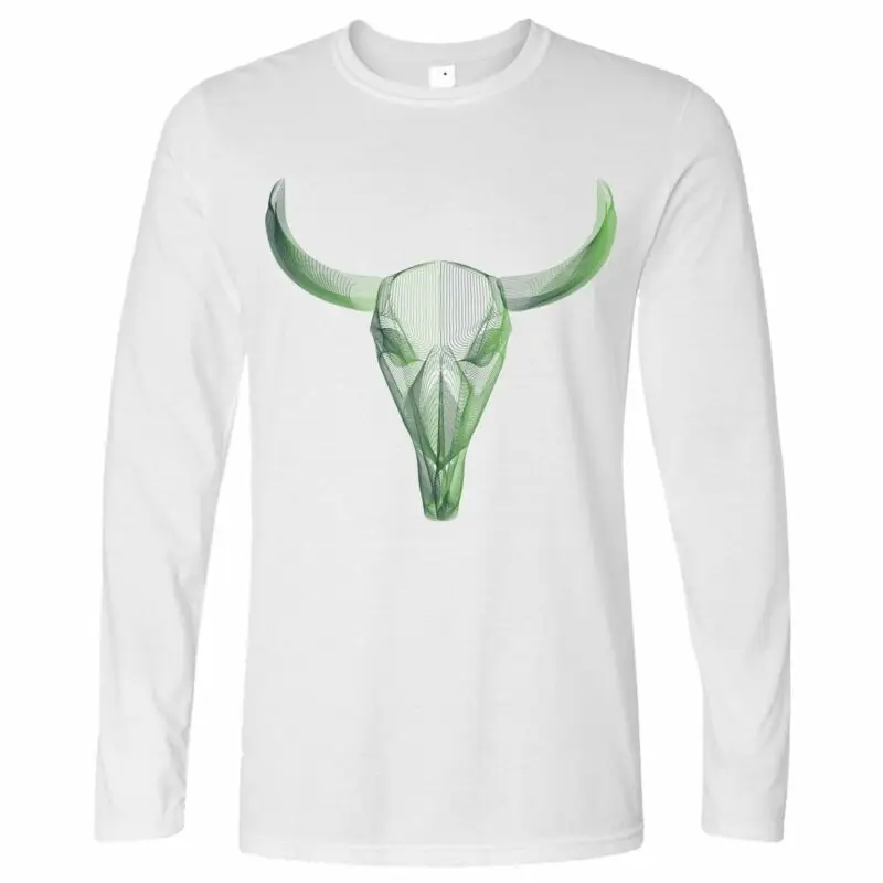 Футболка с рукавами из проволочной сетки геометрическим рисунком черепа быка |