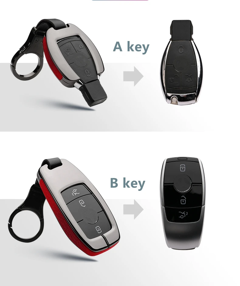 

High Quality Car Key Case Holder Cover For Benz Eclass E200 E300 W213 W203 W210 W211 AMG W204 C E S CLS CLK CLA SLK