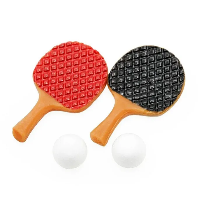 4 шт./комплект миниатюрные ракетки для настольного тенниса и пинг-понга | Дом сад