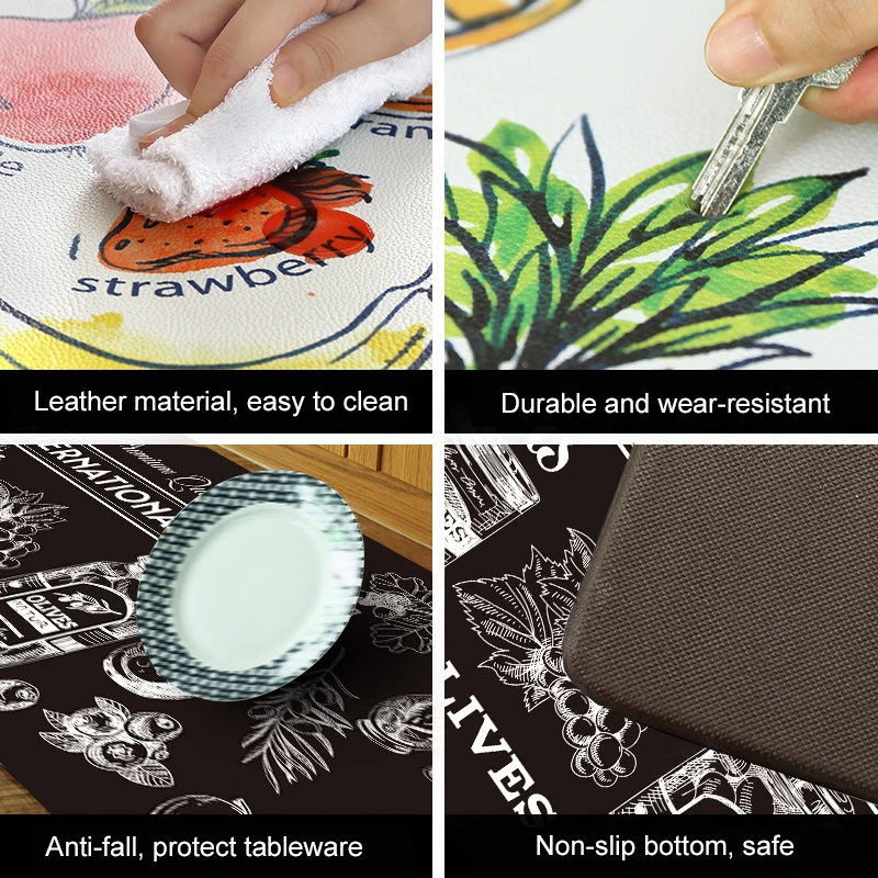 Качественные кухонные коврики ПВХ кожаные напольные большие дверные татами для