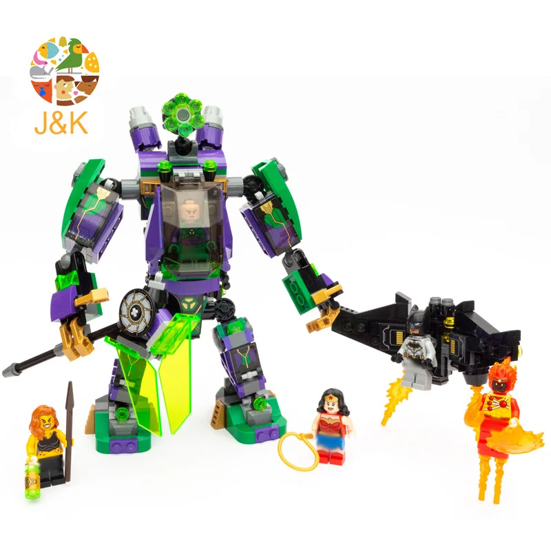 76097 455 шт Супер Герои серии Lex Luthor мех вынос строительные блоки игрушки для детей