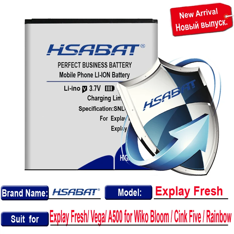 HSABAT Explay Fresh 2700 мАч аккумулятор для Explay Fresh Explay Vega Explay A500 Wiko Bloom Wiko Cink Five Wiko Rainbow