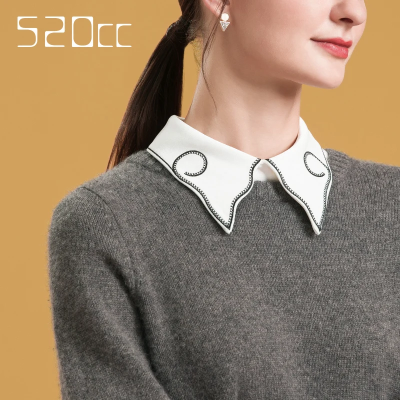 

High Quality Satin Fake Collar Women Removable Detachable Collars And Sleeves Womens Collared Shirt Tops And Blouses Accessories