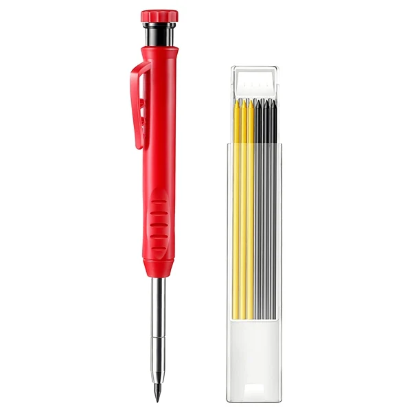 

Твердый плотничный карандаш с 7 стержнями, встроенная точилка, механический карандаш с глубоким отверстием, маркировочный инструмент