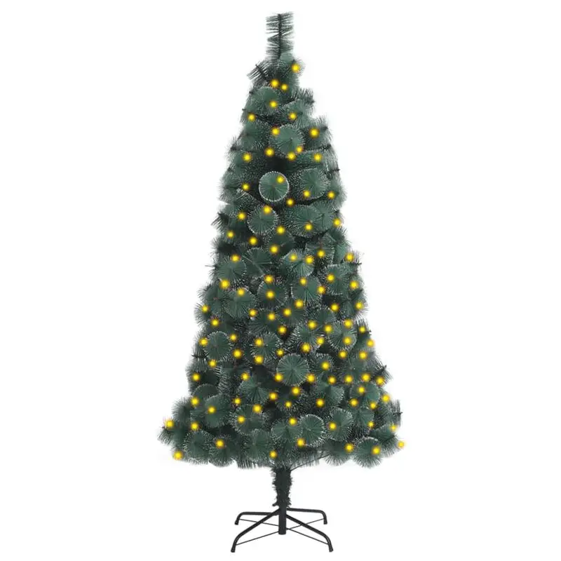 Green Artificial Christmas tree with LED 120cm/150 cm/180cm/210cm/240cm PVC and PE | Дом и сад
