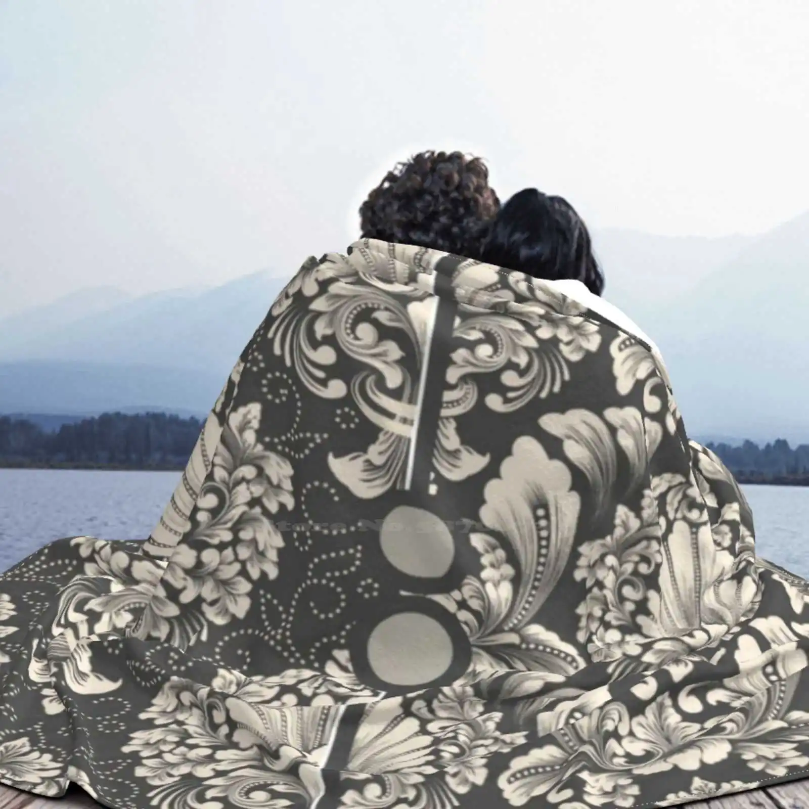 Дамасский бесшовный узор Лидер продаж домашнее фланелевое одеяло цветочный