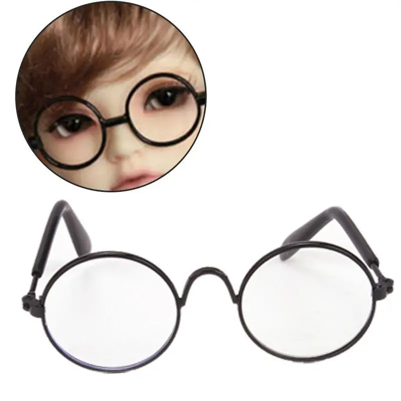 

43cm Baby Doll Fashion Round Glasses Sunglasses Suitable Prop Photo Girl Free Glasses Doll Pet Toy For 18 Inch Shipping E3U6