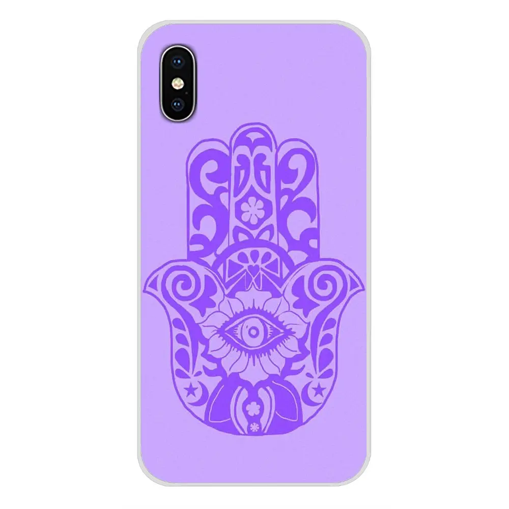 For Apple iPhone X XR XS 11Pro MAX 4S 5S 5C SE 6S 7 8 Plus ipod touch 5 6 Silicone Shell Cover Hamsa Hand of Fatima Shining Cute | Мобильные