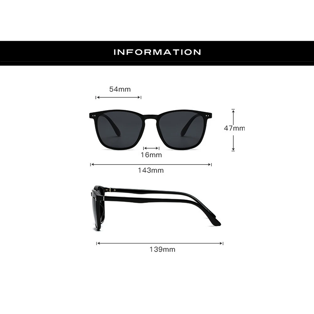 

High-end Squared Driver Sun Glasses Men Women Polarized Mirror Sunglasses Custom Made Myopia Minus Prescription Lens -1 to -6