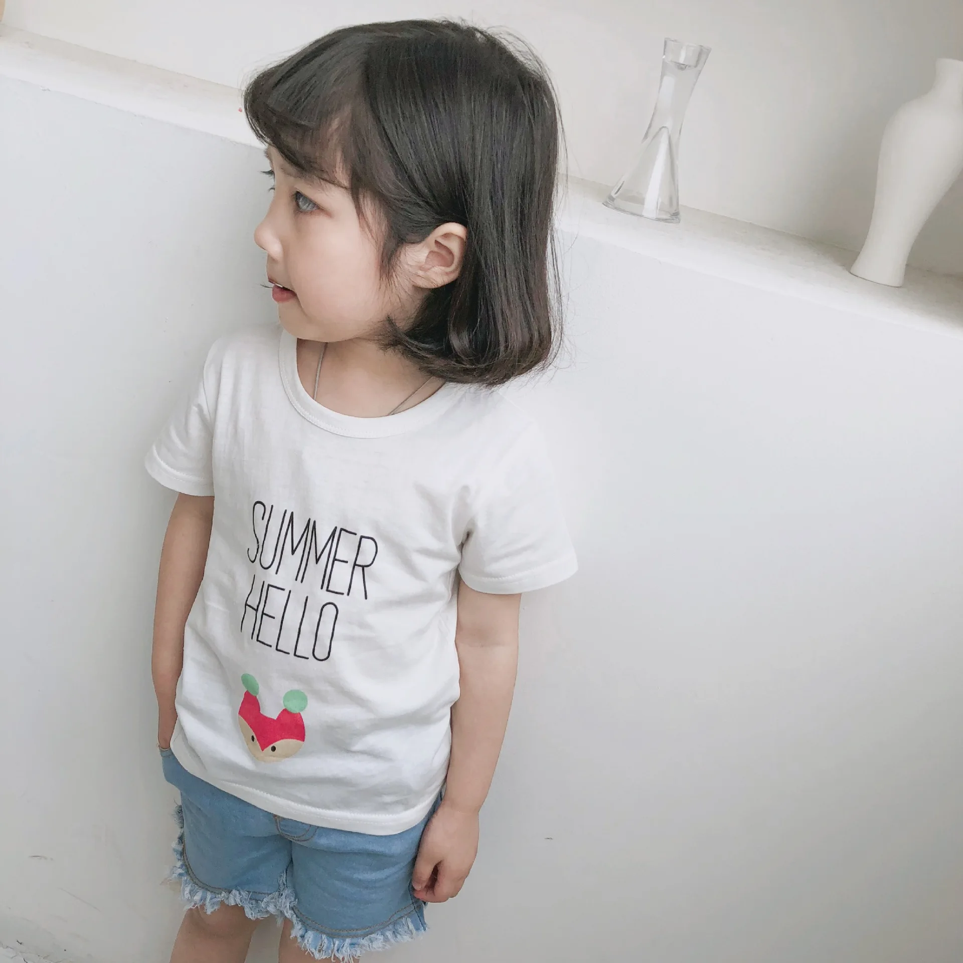 Летние футболки для малышей детская одежда с короткими рукавами милыми