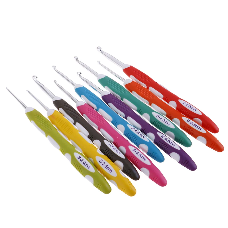 

Hot New 9pcs Colorful Crochet Hook Crochet Needle Set Knitting Needle 165mm