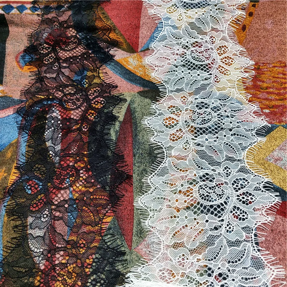 

13cm Wide Vintage Embroidered Lace Trim Ribbon Wedding Applique 3meters/pcs DIY Sewing Craft Lace Fabric