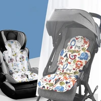 7133cm unisex baby ice silk car seat stroller pad cartoon animal print summer rattan cooling mat breathable and comfortable