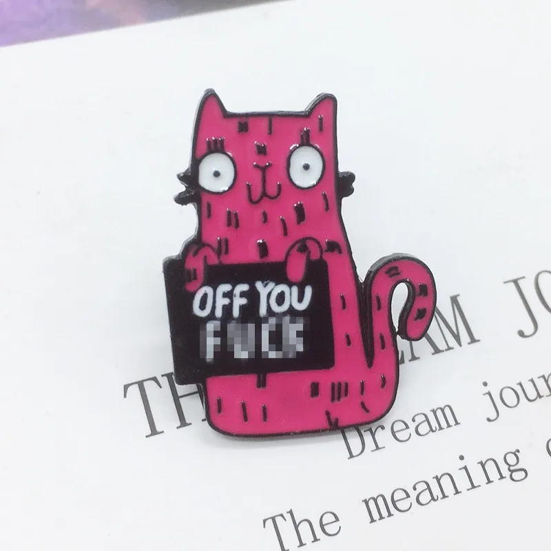 Милая мультяшная доска объявлений металлическая брошь с эмалью красная роза