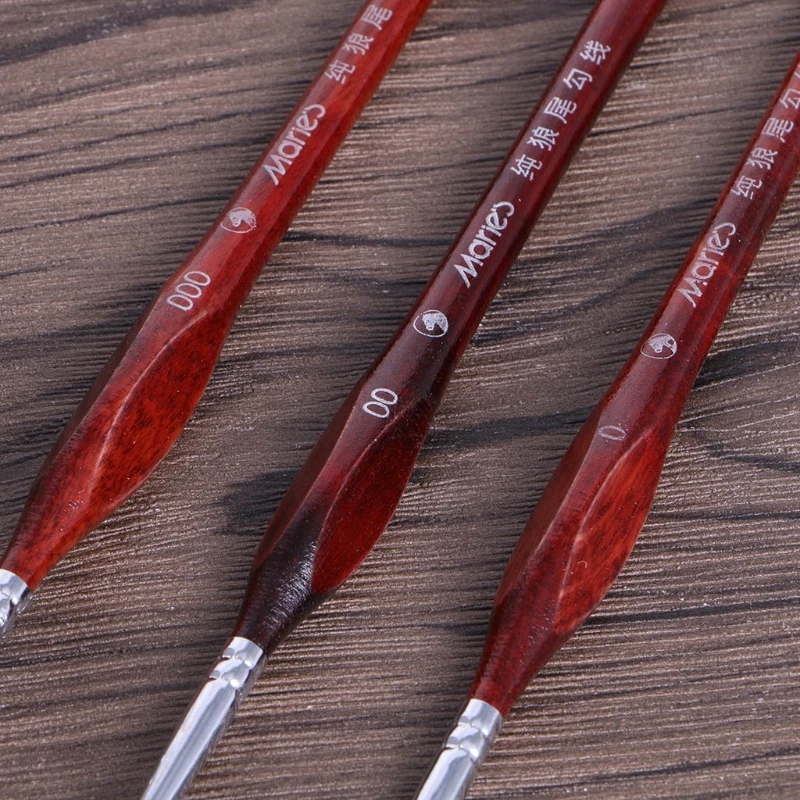 

3 шт., миниатюрные кисти для рисования, 0-000